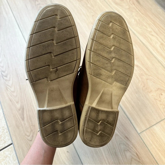 Freeman Men’s Oxford Loafer Dress Shoes Dorian Sz 9.5 Memory Foam Tan Brown - Picture 8 of 9